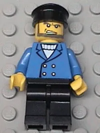 LEGO Hovercraft Pilot, Blue Jacket, Black Hat minifigure