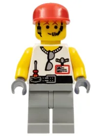 LEGO Grip with Light Gray Legs, Red Cap minifigure