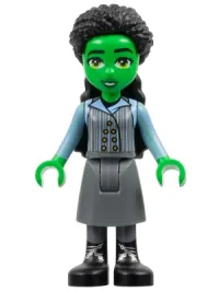 LEGO Elphaba - Mini Doll, Dark Bluish Gray Skirt, Black Boots minifigure