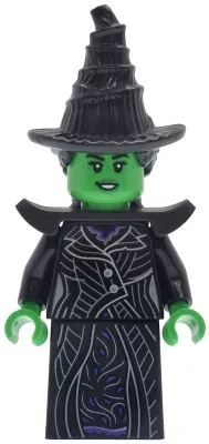 LEGO Elphaba - Minifigure, Black Coat over Dress, Hat, Shoulder Pads minifigure