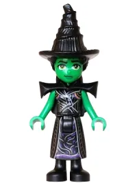 LEGO Elphaba - Mini Doll, Black Coat over Dress, Hat, Shoulder Pads minifigure