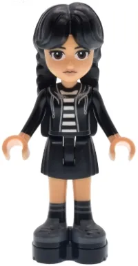 LEGO Wednesday Addams - Black Hoodie, Skirt, Platform Soles minifigure