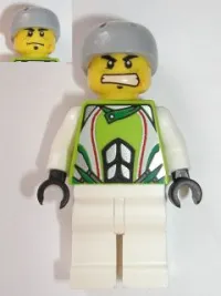 LEGO Team X-treme Daredevil 1 (REX-treme) - Sports Helmet, Plain White Legs minifigure