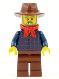 LEGO Gold Prospector, Reddish Brown Fedora minifigure