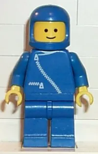 LEGO Jacket with Zipper - Blue, Blue Legs, Blue Classic Helmet minifigure