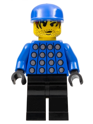 LEGO Soccer Player - Red, White, and Blue Team Goalie with Number 1 on Back minifigure