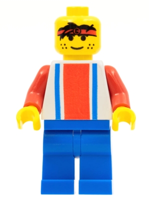 LEGO Soccer Player - Red, White, and Blue Team with Number 3 on Back minifigure