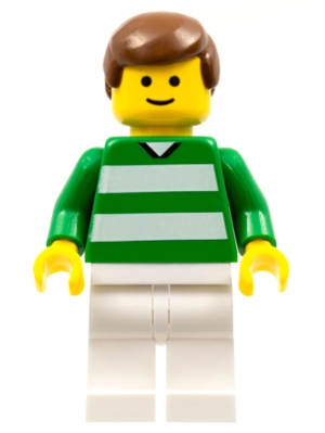 LEGO Soccer Player - Green and White Team with Number 2 on Back minifigure