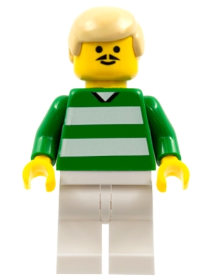 LEGO Soccer Player - Green and White Team with Number 9 on Back minifigure