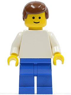 LEGO Soccer Player White/Blue Team Player 4 minifigure