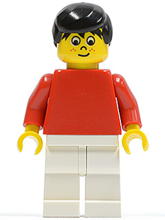 LEGO Soccer Player Red/White Team Player 5 minifigure