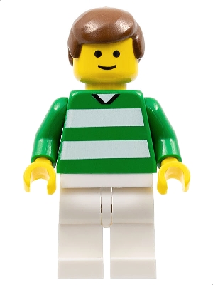 LEGO Soccer Player - Green and White Team with Number 10 on Back minifigure