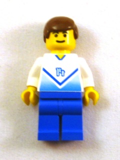 LEGO Soccer Player White & Blue Team with shirt #14 minifigure