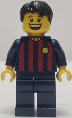 LEGO Soccer Fan - FC Barcelona, Male, Dark Blue Legs minifigure