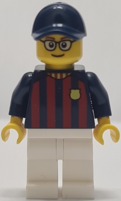 LEGO Soccer Fan - FC Barcelona, Male, White Legs minifigure