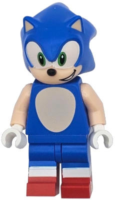 LEGO Sonic the Hedgehog - Light Nougat Face and Arms, Open Mouth Smile to Left minifigure