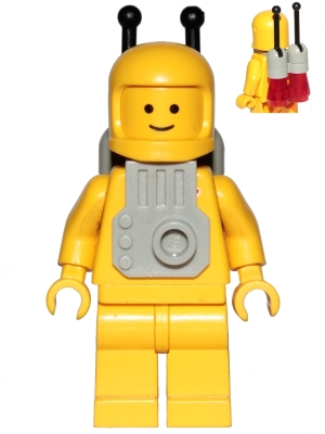 LEGO Classic Space - Yellow with Light Gray Jet Pack and Trans Red Cones minifigure