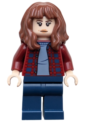 LEGO Joyce Byers - Dark Red Plaid Flannel Shirt, Dark Blue Legs minifigure