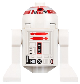 LEGO Astromech Droid, R5-D4, Long Red Stripes on Dome minifigure