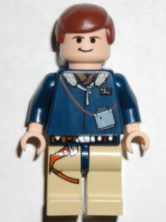 LEGO Han Solo - Light Nougat,Reddish Brown Hair, Tan Legs minifigure