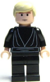 LEGO Luke Skywalker -  Light Nougat, Black Tunic minifigure