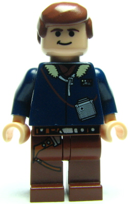LEGO Han Solo - Light Nougat, Reddish Brown Legs with Holster minifigure