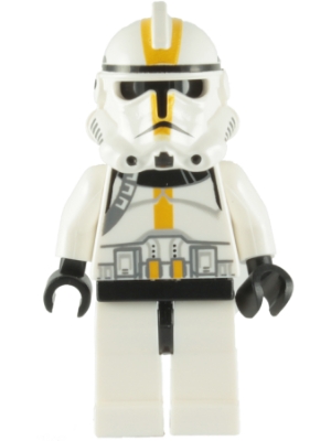 LEGO Clone Trooper Episode 3, Bright Light Orange Markings, No Pauldron, 'Star Corps Trooper' minifigure