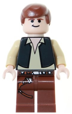 LEGO Han Solo - Light Nougat, Black Vest minifigure