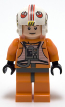 LEGO Luke Skywalker - Light Nougat, X-Wing Pilot Suit, Detailed Torso and Helmet minifigure