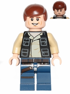 LEGO Han Solo, Dark Blue Legs, Vest with Pockets minifigure