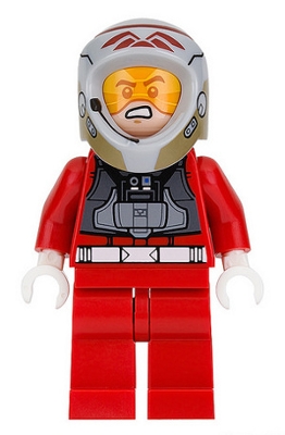 LEGO Rebel Pilot A-wing (Open Helmet, Red Jumpsuit) minifigure