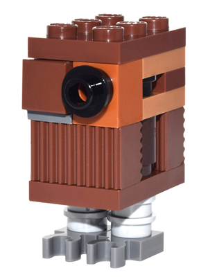 LEGO Gonk Droid (GNK Power Droid), Reddish Brown minifigure