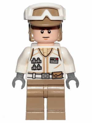 LEGO Hoth Rebel Trooper White Uniform, Dark Tan Legs (Frown) minifigure