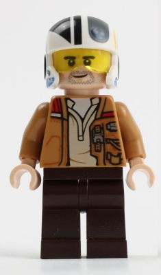 LEGO Poe Dameron (Medium Nougat Jacket, Helmet) minifigure