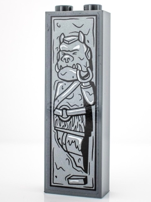 LEGO Gamorrean Guard in Carbonite (Brick 1 x 2 x 5 with Sticker) minifigure