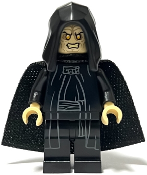 LEGO Emperor Palpatine - Spongy Cape, Hood Basic, Yellow Eyes minifigure