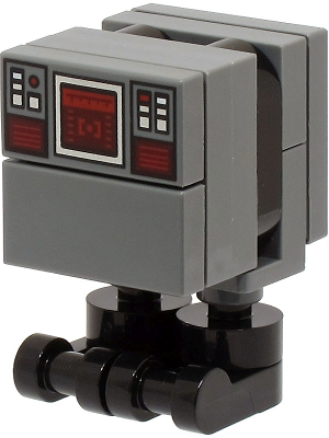 LEGO Gonk Droid (GNK Power Droid) - Dark Bluish Gray Body with Dark Red Control Panel, Black Feet minifigure