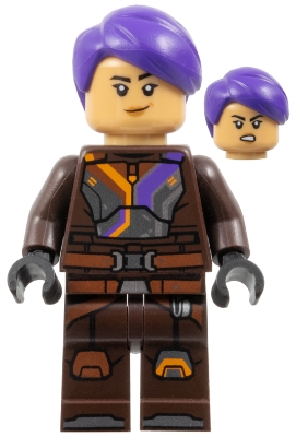 LEGO Sabine Wren - Dark Brown Armor, Dark Purple Hair minifigure