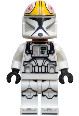 LEGO Clone Trooper Pilot (Phase 1) - Yellow Markings, Nougat Head minifigure