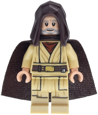 LEGO Obi-Wan Kenobi - Old, Dark Brown Hood and Spongy Cape minifigure