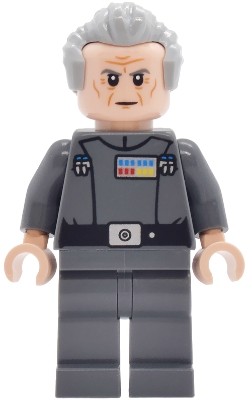 LEGO Grand Moff Wilhuff Tarkin - Dark Bluish Gray Uniform, Swept Back Hair, Dark Bluish Gray Eyebrows minifigure