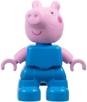 LEGO Duplo Figure Lego Ville, George Pig - Dark Azure Plain Outfit (6475099) minifigure