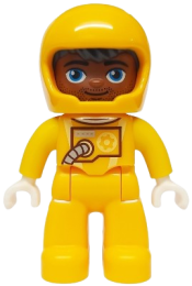 LEGO Duplo Figure Lego Ville, Astronaut Male, Bright Light Orange Spacesuit and Helmet (6472609) minifigure