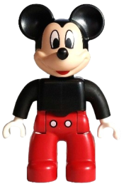 LEGO Duplo Figure Lego Ville, Mickey Mouse, Black Plain Shirt (6538278) set