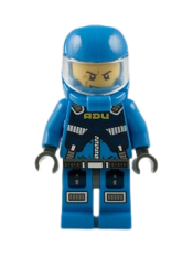 LEGO Alien Defense Unit Soldier 2 - Dark Bluish Gray Hips minifigure