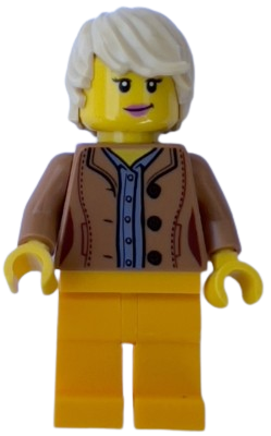 LEGO Female, Medium Nougat Jacket, Bright Light Orange Legs, Tan Hair set