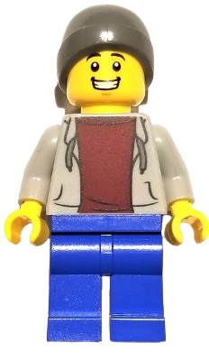 LEGO Sportsman - Light Bluish Gray Hoodie, Blue Legs, Dark Bluish Gray Beanie set