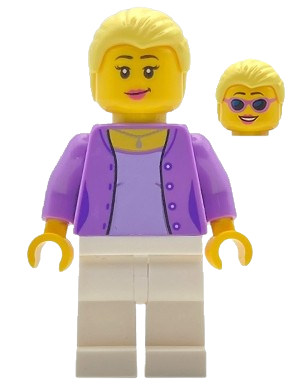 LEGO Lecturer - Female, Medium Lavender Jacket, White Legs set