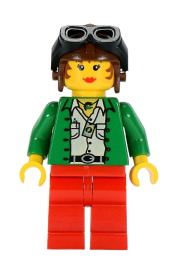 LEGO Miss Gail Storm (Dino Island) with Aviator Cap and Goggles minifigure