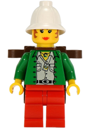 LEGO Miss Gail Storm (Jungle) with Pith Helmet, Backpack minifigure